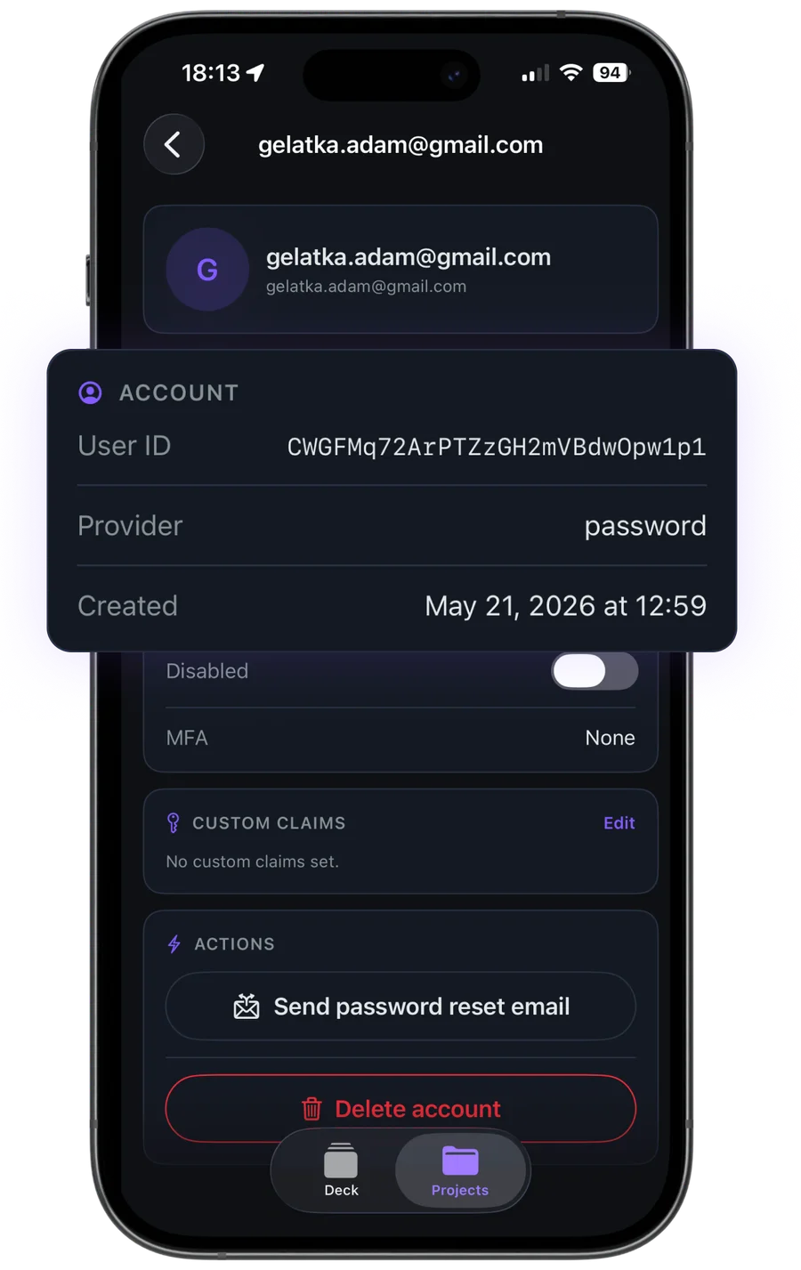 Firedeck — Authentication